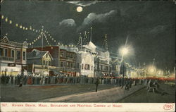 Boulevard and Nautical Garden at Night Postcard