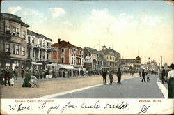 Revere Beach Boulevard Massachusetts Postcard Postcard Postcard