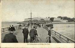 Fort Independence and Bridge, City Point Postcard