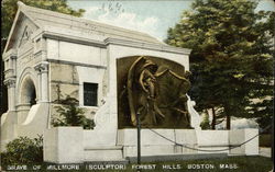 Grave of Millmore (Sculptor) Forest Hills Postcard