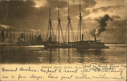 Outward Bound Ship Boston, MA Postcard Postcard Postcard