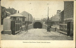 Entrance to East Boston Tunnel, Maverick Square Postcard