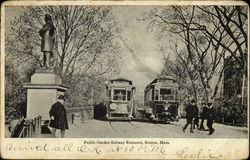 Public Garden Subway Entrance Postcard