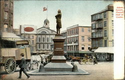 Adams Square, Faneuil Hall In Centre Boston, MA Postcard Postcard Postcard