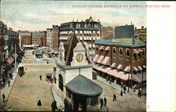 Scollay Square, Entrance to Subway Postcard