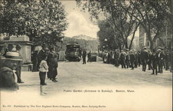 Public Garden, Entrance to Subway Boston, MA Postcard Postcard Postcard