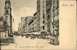 Tremont Street from Park Street Boston, MA Postcard Postcard Postcard