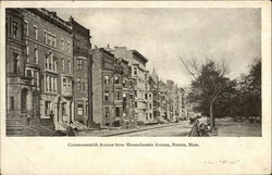 Commonwealth Avenue from Massachusetts Avenue Boston, MA Postcard Postcard Postcard