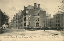 Latin School, Warren Ave. Boston, MA Postcard Postcard Postcard