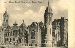 Edward Everett Hale's Church Boston, MA Postcard Postcard Postcard