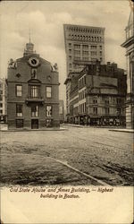 Old State House and Ames Building Boston, MA Postcard Postcard Postcard