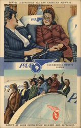 Pan American Airways System Airline Advertising Postcard Postcard