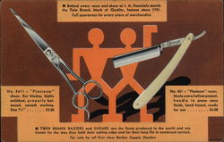 Rare J. A. Henckels Knives Twin Brand Razors and Shears Postcard