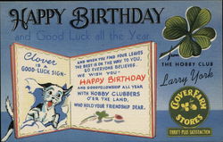 Clover Farm Stores Corporation, Happy Birthday and Good Luck all the Year Advertising Postcard Postcard