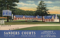 Sanders Courts Asheville, NC Postcard Postcard