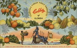 Florida's Finest Fruit Products, Cobbs of Florida Postcard