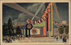 Screen-O Theatre, Texas Centennial Exposition Postcard