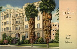 El Cortez Apartments at 827 Fourth Street Santa Monica, CA Postcard Postcard