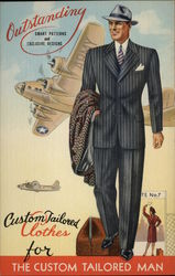 Custom Tailored Clothes for the Custom Tailored Man Advertising Postcard Postcard