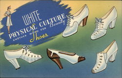 White Physical Culture Shoes Advertising Postcard Postcard