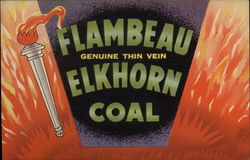 Rare! Flambeau Genuine Thin Vein Elkhorn Coal Advertising Postcard Postcard