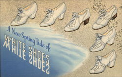 A New Spring Tide of White Shoes Advertising Postcard Postcard