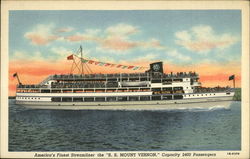 America's Finest Streamliner the S.S. Mount Vernon, Capacity 2400 Passengers Steamers Postcard Postcard