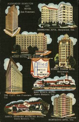 Allied Hotels & Apartments California Postcard Postcard