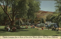 Popular Lounging Spot in Front of One of the Hotels Gilman Hot Springs, CA Postcard Postcard