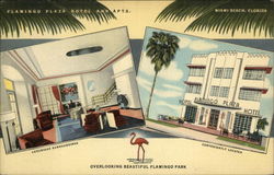 Flamingo Plaza Hotel & Apts Miami Beach, FL Postcard Postcard