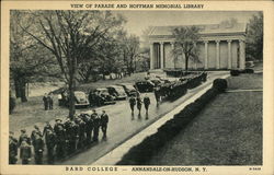 View of Parade and Hoffman Memorial Library, Bard College Postcard