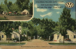 Colonial Village Auto Court Postcard