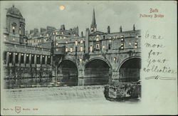 Pulteney Bridge Bath, England Postcard Postcard