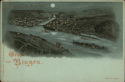 Gruss aus Bingen and Bingenbruck Germany Postcard Postcard