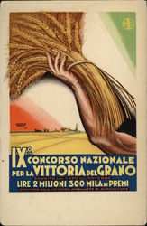 IX Concorso Nazionale per la Vittoria del Grano Lire 2 Milioni 300 Mila di Premi Advertising Postcard Postcard