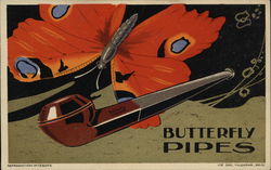 Butterfly Pipes Advertising Postcard Postcard