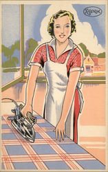 Woman with Electric Iron - Kalorik Postcard