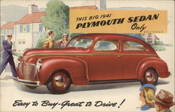 This Big 1941 Plymouth Sedan Only Delivered Cars Postcard Postcard