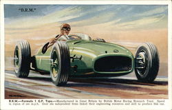 B.R.M. - Formula 1 G.P. Type - Manufactured in Great Britain by British Motor Racing Research Trust Auto Racing Postcard Postcard