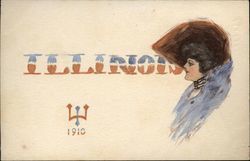 University of Illinois College Girl College Girls Postcard Postcard Postcard