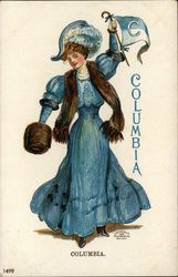 Columbia University College Girl College Girls Postcard Postcard Postcard