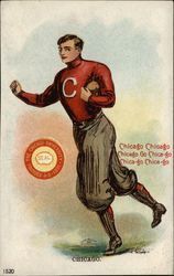 University of Chicago Football Player Postcard