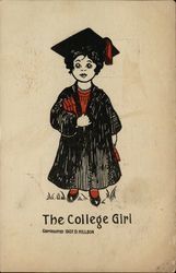 The College Girl College Girls Postcard Postcard Postcard