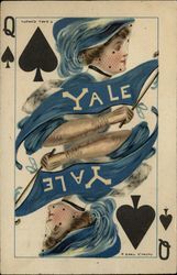 Yale College Girl "College Queens" Spades College Girls Postcard Postcard Postcard