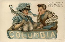 Columbia University College Girls Postcard