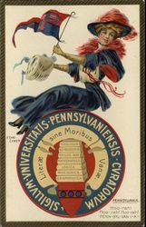 University of Pennsylvania College Girl Postcard