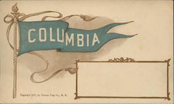 Columbia University Flag School Pennants Postcard Postcard Postcard