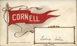 Cornell University Flag School Pennants Postcard Postcard Postcard