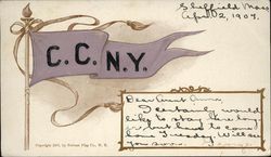 City College of New York Pennant School Pennants Postcard Postcard Postcard