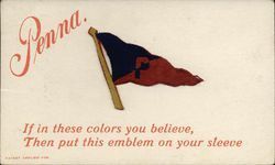 University of Pennsylvania Embroidered Pennant Postcard